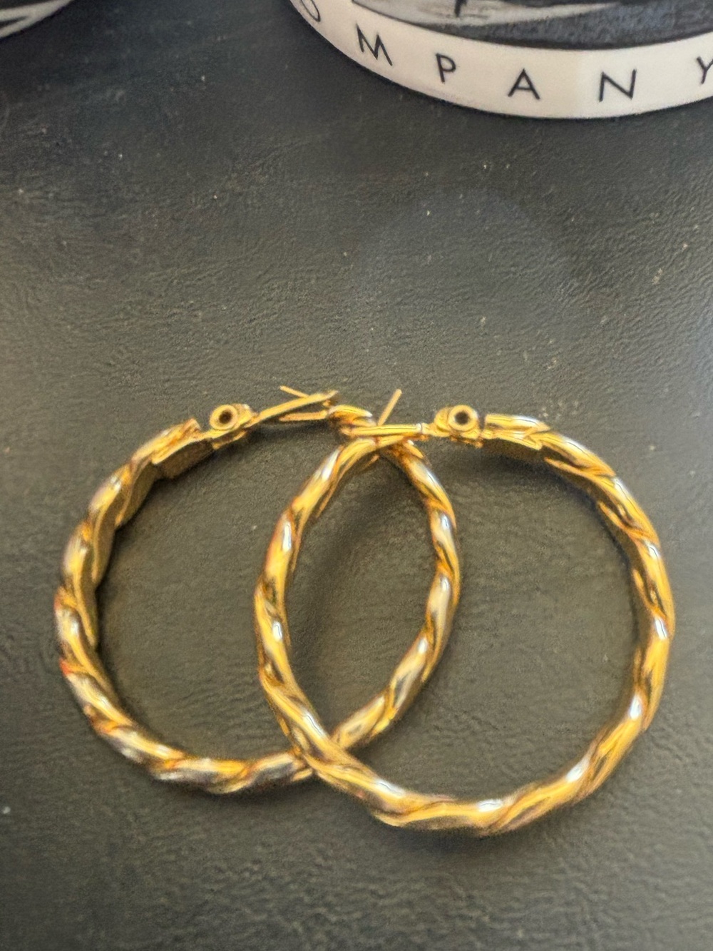 Monet Twisted Hoop Earrings in Shiny Gold